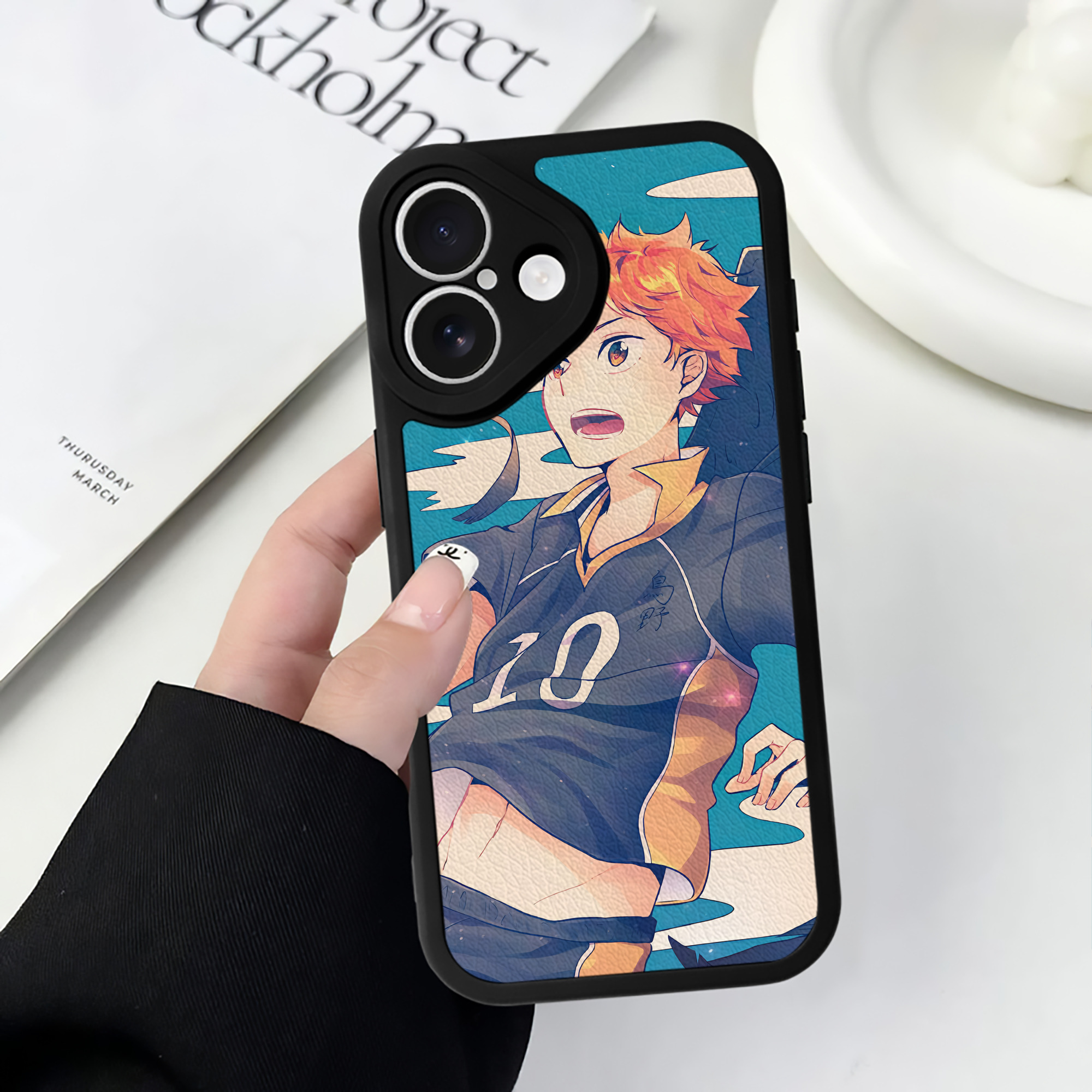 （画像用） ハイキュー!! Haikyu!! 【iPhone 16シリーズ対応】シリコンスマホケース（レザー調） 材質：シリコン